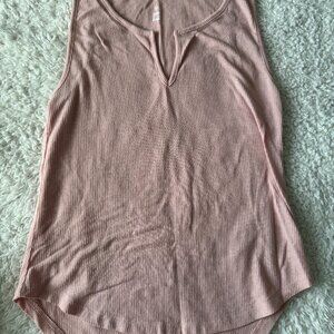 Pink Tank Top Ribbed